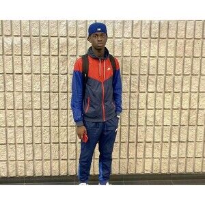 Nike Vintage Y2K Nylon Windrunner Tracksuit Jacket Pants Red Blue Nylon Large